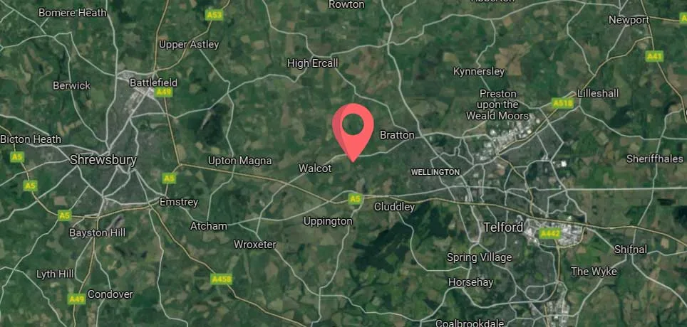 Heartland Pipelines Location Map - Cross Green, Allscott, Telford, Shropshire
